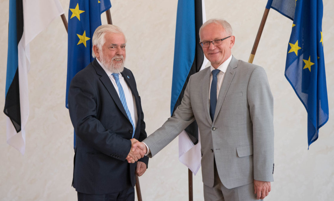 Riigikogu esimees Eiki Nestor kohtus Euroopa Majandus- ja Sotsiaalkomitee presidendi Georges Dassisega