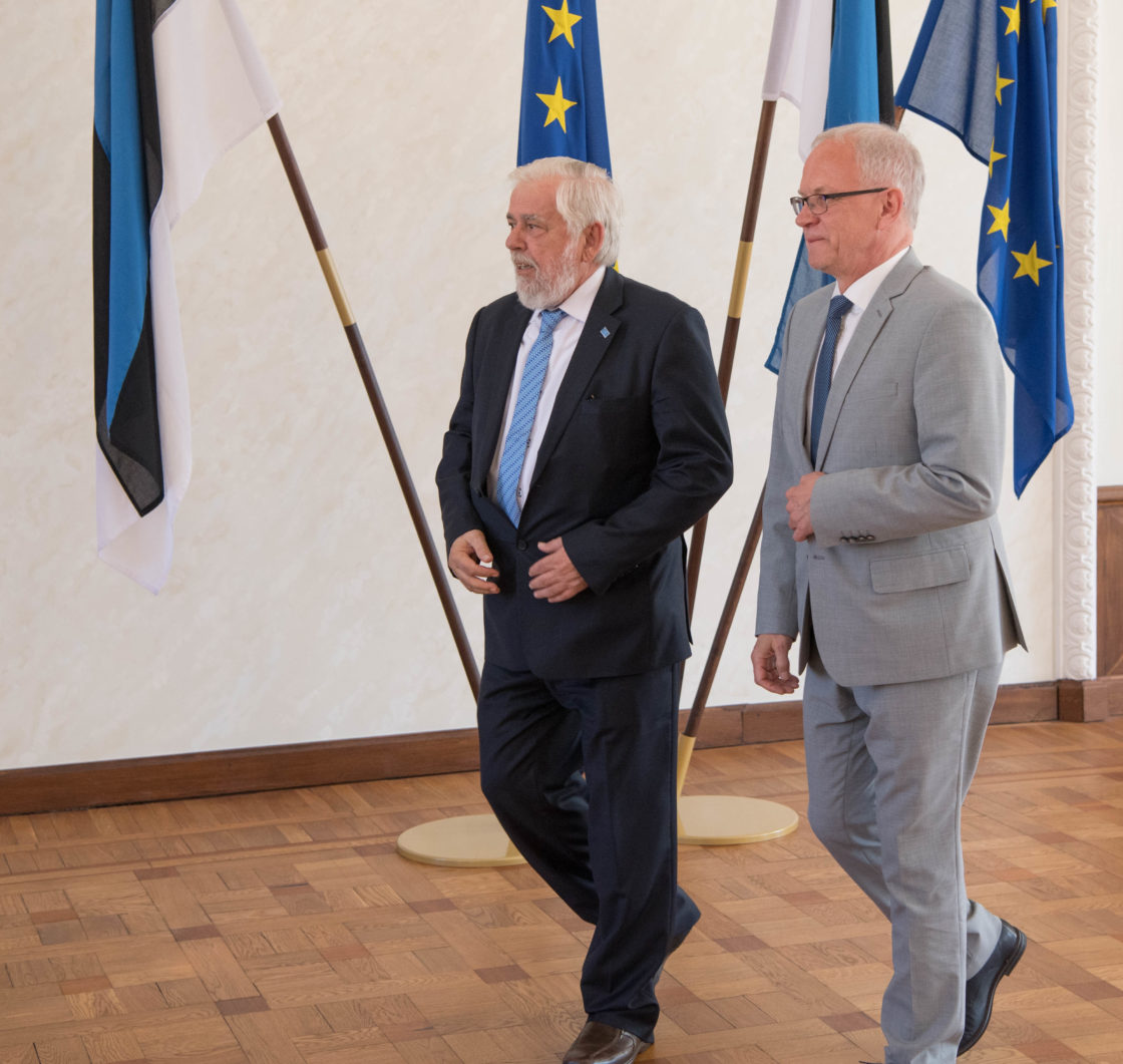Riigikogu esimees Eiki Nestor kohtus Euroopa Majandus- ja Sotsiaalkomitee presidendi Georges Dassisega