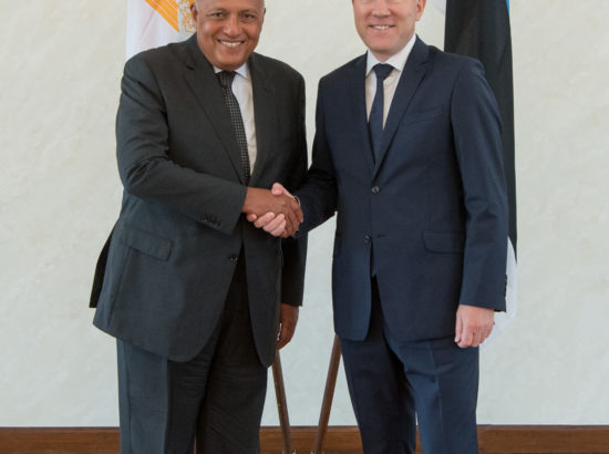 Väliskomisjoni esimees Marko Mihkelson ja Egiptuse välisminister Sameh Hassan Shoukry