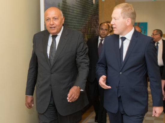 Väliskomisjoni esimees Marko Mihkelson ja Egiptuse välisminister Sameh Hassan Shoukry