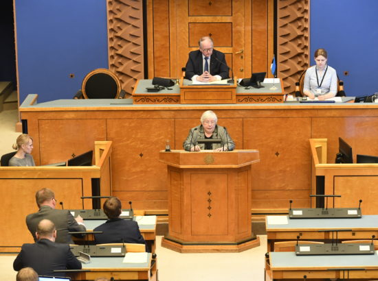 Täiskogu istung, Olulise tähtsusega riikliku küsimuse „Eesti demokraatia ohud ja väljakutsed“ arutelu