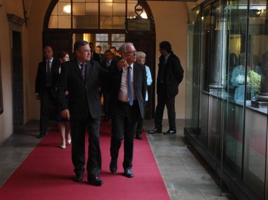 Riigikogu esimees Eiki Nestor kohtus Ljubljana linnapeaga