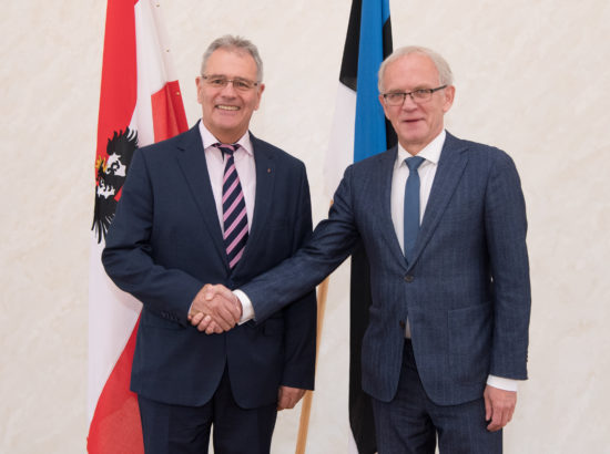 Riigikogu esimees Eiki Nestor kohtus Austria parlamendi ülemkoja presidendi Edgar Mayeriga