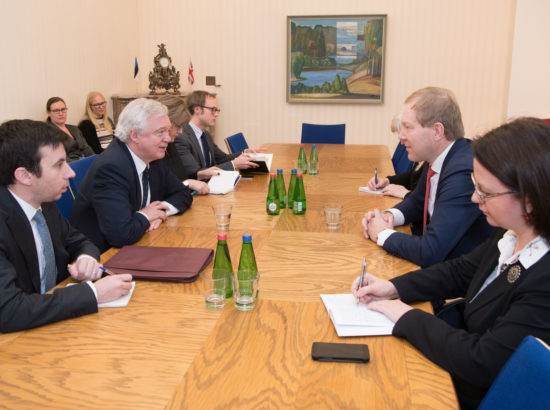 Väliskomisjoni esimees Marko Mihkelson kohtus Ühendkuningriigi Euroopa Liidust lahkumise ministri David Davisega