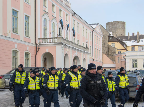 Riigikogu aseesimees Enn Eesmaa osales EV100 raames toimuval Politsei- ja Piirivalveameti Põhja prefektuuri pidulikul rivistusel Kuberneri aias