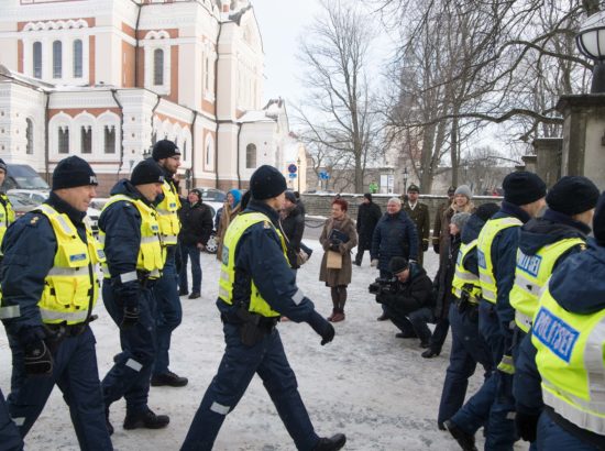 Riigikogu aseesimees Enn Eesmaa osales EV100 raames toimuval Politsei- ja Piirivalveameti Põhja prefektuuri pidulikul rivistusel Kuberneri aias