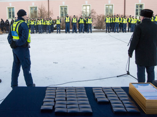 Riigikogu aseesimees Enn Eesmaa osales EV100 raames toimuval Politsei- ja Piirivalveameti Põhja prefektuuri pidulikul rivistusel Kuberneri aias