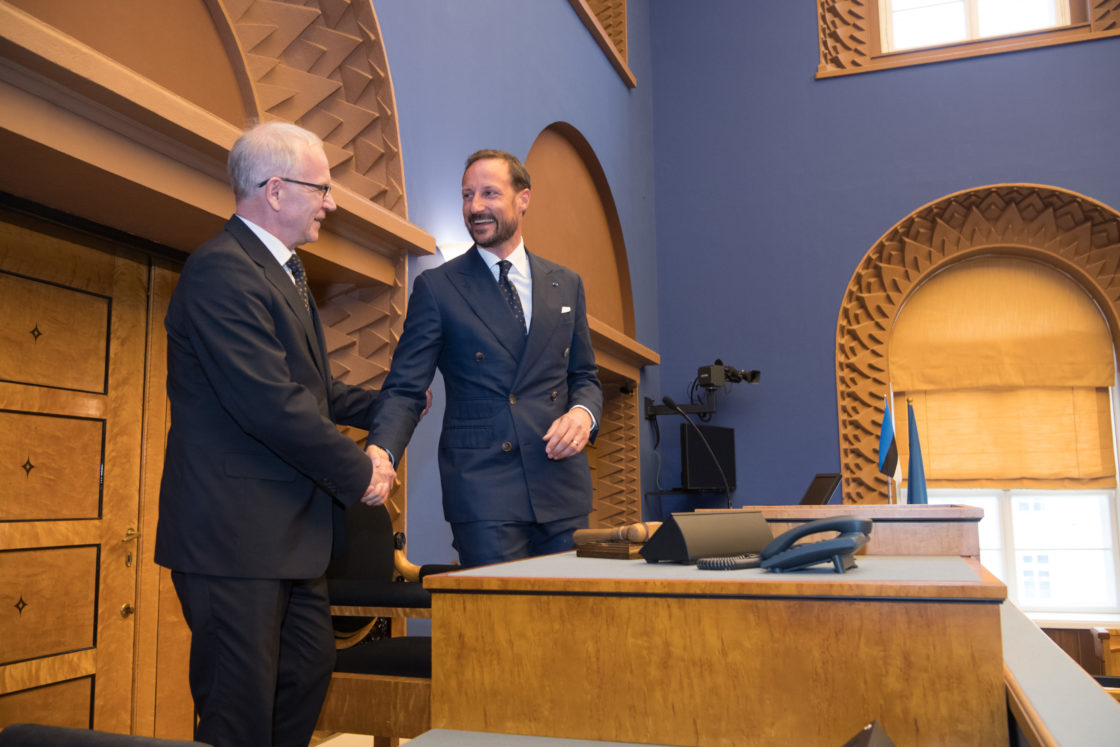 Riigikogu esimees Eiki Nestor kohtus Norra kroonprints Haakoniga