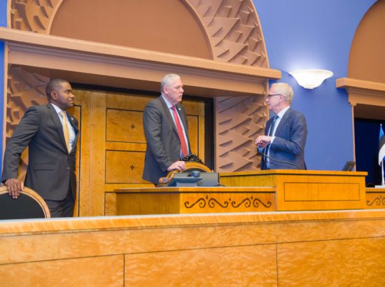 Riigikogu esimees Eiki Nestor kohtus St Lucia peaministriga Allen Chastanet’iga