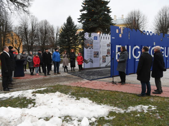 Näituse "Riigikogu 100" avamine Viljandi Raekoja platsil