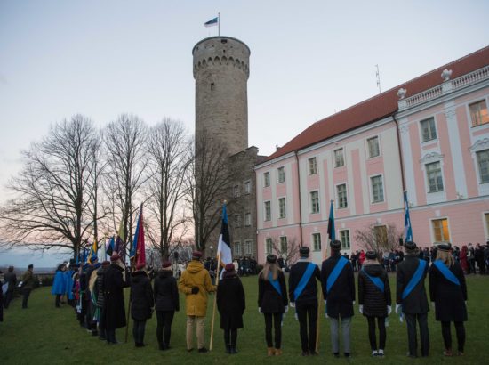 Piduliku lipuheiskamise tseremooniaga tähistati 100 aasta möödumist sinimustvalge lipu heiskamisest riigilipuna Pika Hermanni torni