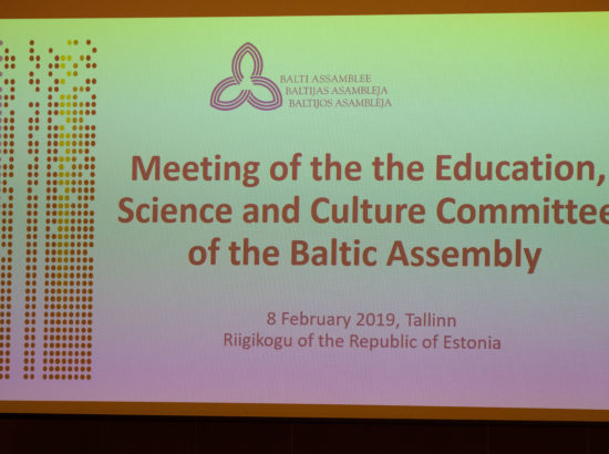 Balti Assamblee haridus-, teadus- ja kultuurikomisjoni istung