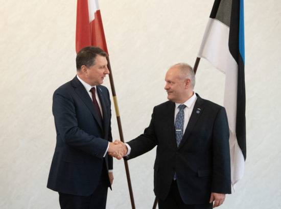 Riigikogu esimees Henn Põlluaas kohtus Läti Vabariigi presidendi Raimonds Vējonisega