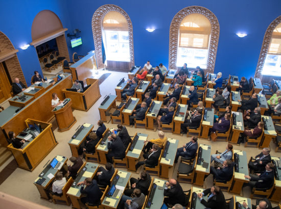 Täiskogu istung, peaministrikandidaadi Kaja Kallase ettekanne
