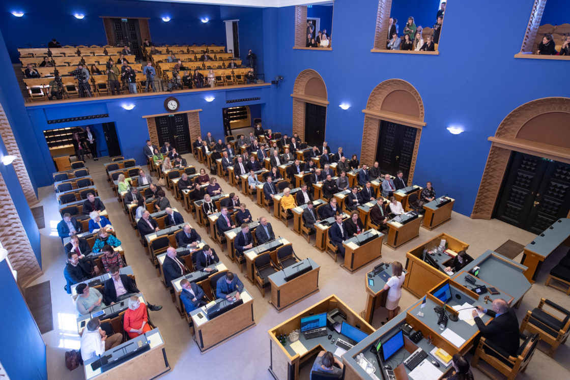 Täiskogu istung, peaministrikandidaadi Kaja Kallase ettekanne