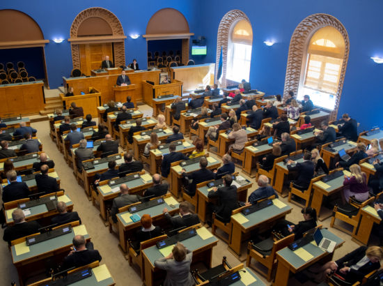 Täiskogu istung, peaministrikandidaadi Jüri Ratase ettekanne