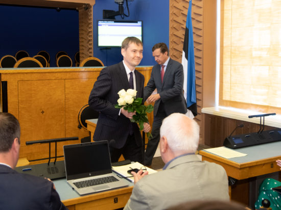 Täiskogu istung, ametivande andsid Riigikogu liige Siim Kiisler ning Riigikohtu liikmed Kaupo Paal ja Kai Kullerkupp
