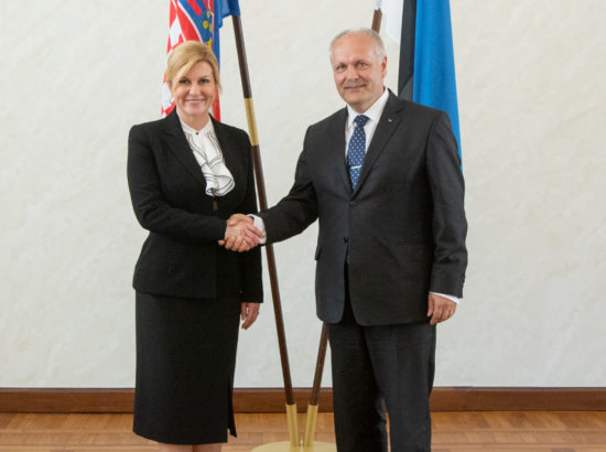 Riigikogu esimees Henn Põlluaas kohtus Horvaatia presidendi Kolinda Grabar-Kitarovićiga