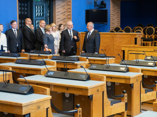 Riigikogu esimees Henn Põlluaas kohtus Läti presidendi Egils Levitsiga