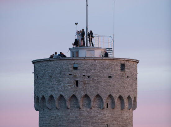 XXVII laulu- ja XX tantsupeo tuli jõudis Toompeale Kuberneri aeda ning viidi Pika Hermanni torni ööbima