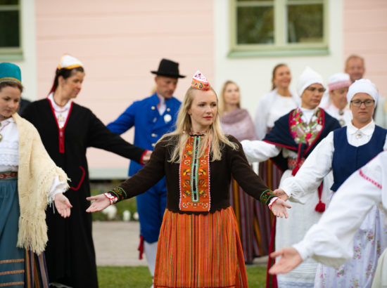 XXVII laulu- ja XX tantsupeo tuli jõudis Toompeale Kuberneri aeda ning viidi Pika Hermanni torni ööbima