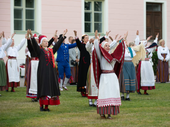 XXVII laulu- ja XX tantsupeo tuli jõudis Toompeale Kuberneri aeda ning viidi Pika Hermanni torni ööbima