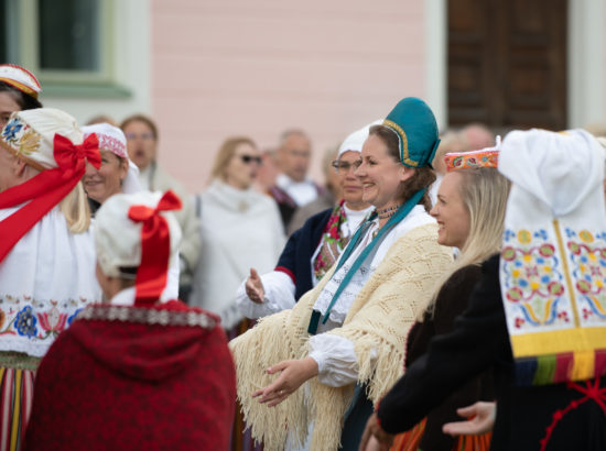 XXVII laulu- ja XX tantsupeo tuli jõudis Toompeale Kuberneri aeda ning viidi Pika Hermanni torni ööbima