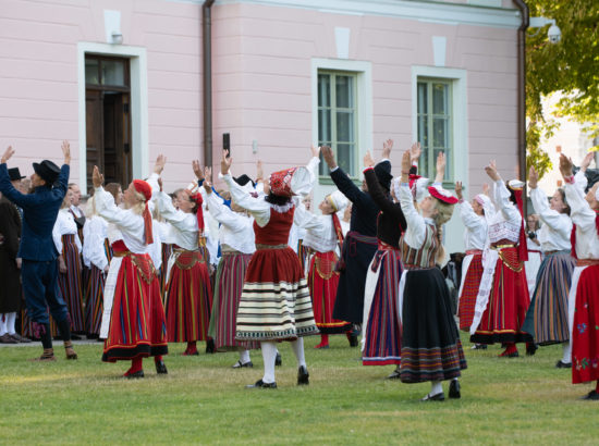 XXVII laulu- ja XX tantsupeo tuli jõudis Toompeale Kuberneri aeda ning viidi Pika Hermanni torni ööbima