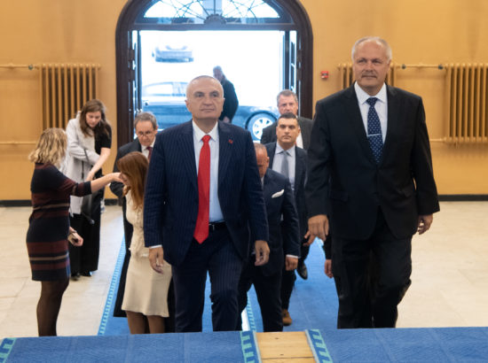 Riigikogu esimees Henn Põlluaas ja Albaania president Ilir Meta