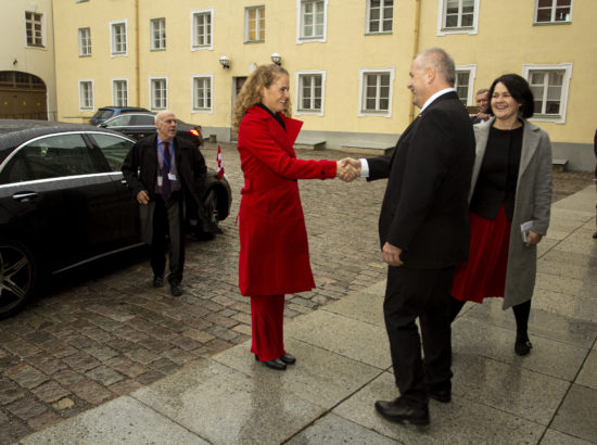 Riigikogu esimees Henn Põlluaas ja Kanada kindralkuberner Julie Payette