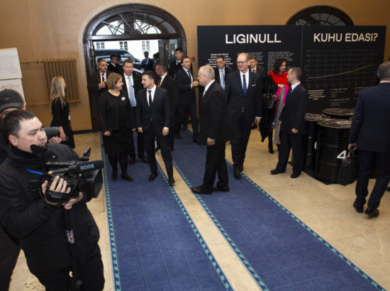 Ukraina president Volodõmõr Zelenskõi külastas Riigikogu.