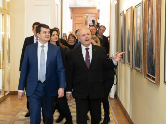 Ukraina Ülemraada esimees Dmõtro Razumkov ja kaitseminister Jüri Luik