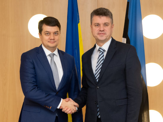 Ukraina Ülemraada esimees Dmõtro Razumkov ja välisminister Urmas Reinsalu