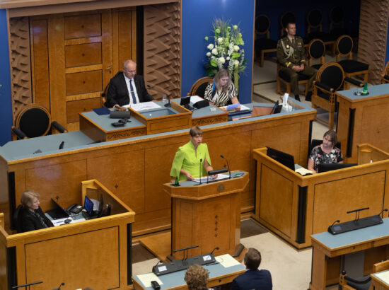 President Kersti Kaljulaid ja Riigikogu esimees Henn Põlluaas