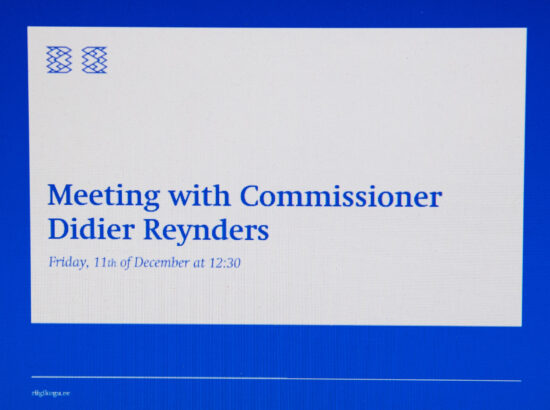 Euroopa Liidu asjade komisjoni ja põhiseaduskomisjoni kohtumine Euroopa Komisjoni justiitsvoliniku Didier Reyndersiga