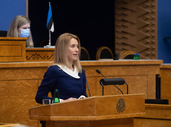 Täiskogu istung, küsimus peaministrikandidaat Kaja Kallasele volituste andmisest valitsuse moodustamiseks