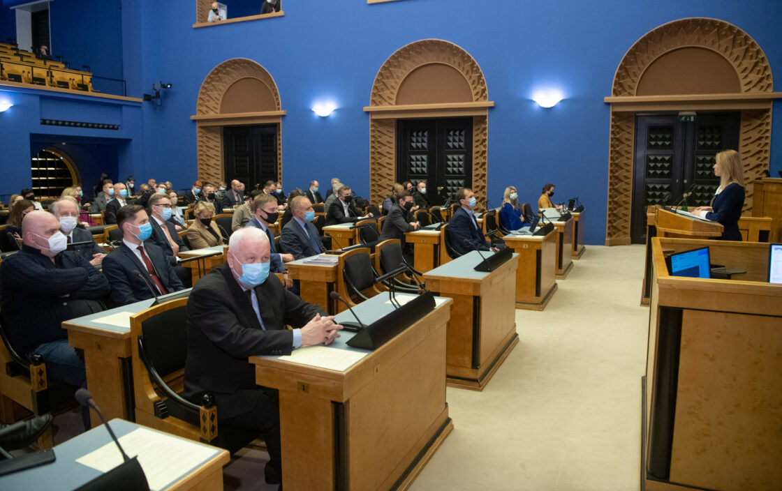 Täiskogu istung, küsimus peaministrikandidaat Kaja Kallasele volituste andmisest valitsuse moodustamiseks