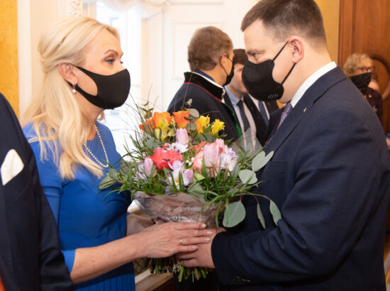 Täiskogu istung, uue valitsuse liikmed andsid ametivande, 26. jaanuar 2021. Kultuuriminister Anneli Ott.