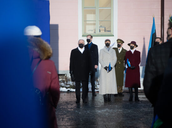 Eesti Vabariigi 103. aastapäeva lipuheiskamise tseremoonia. President Kersti Kaljulaid.