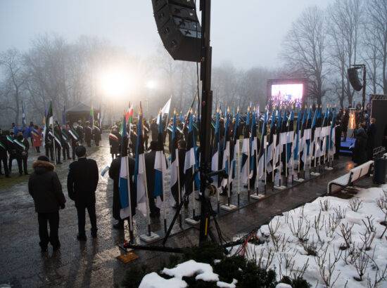 Eesti Vabariigi 103. aastapäeva lipuheiskamise tseremoonia. President Kersti Kaljulaid.