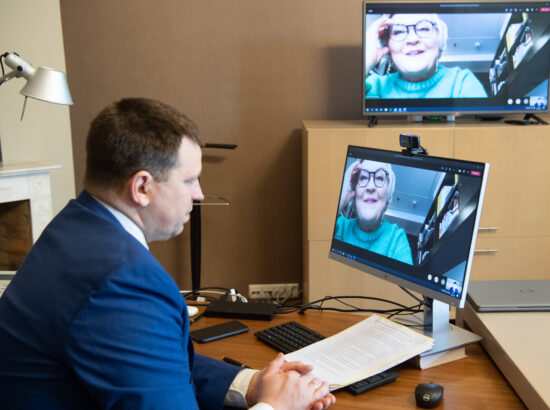 Riigikogu esimehe Jüri Ratase kohtumine Läti parlamendi esimehe Ināra Mūrniece’ga