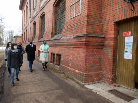 Riigikogu esimehe Jüri Ratase visiit Narva. Narva promenaadi külastus.