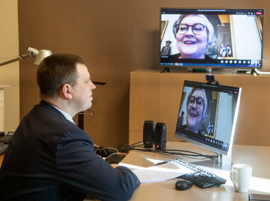 Riigikogu esimehe Jüri Ratase kohtumine Soome parlamendi esimehe Anu Vehviläineniga