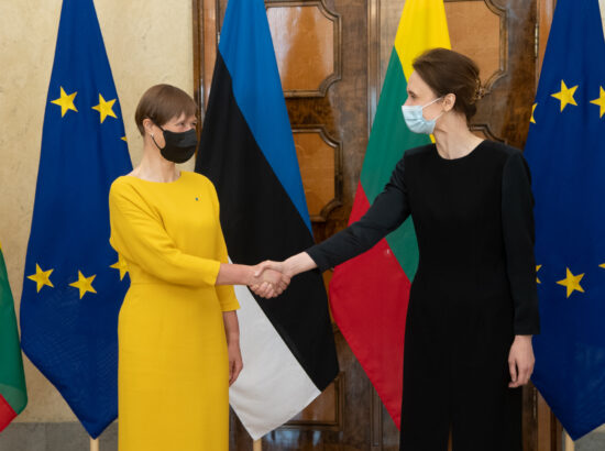 President Kersti Kaljulaid ja Leedu parlamendi esimees Viktorija Čmilytė-Nielsen