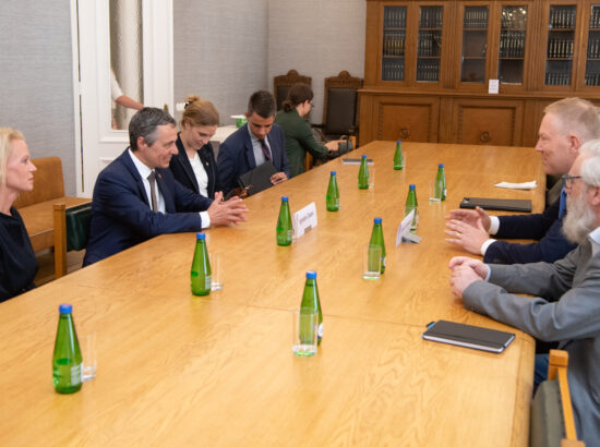 Riigikogu väliskomisjoni esimehe Marko Mihkelsoni kohtumine Šveitsi välisminister Ignazio Cassisega