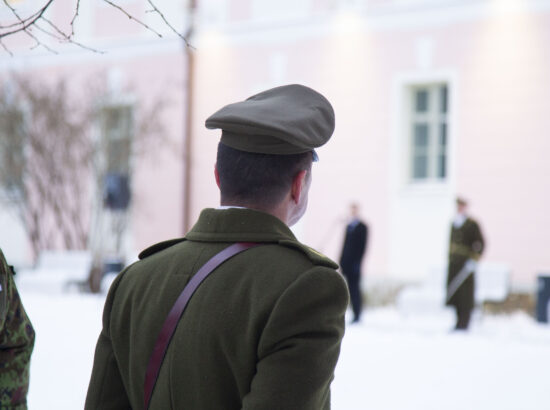 Hanno Pevkur tervitab Kaitseväe Akadeemia kadette