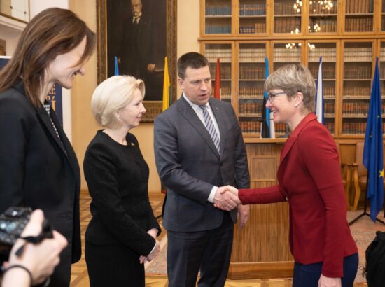 Tšehhi senati esimees Miloš Vystrčil, Ukarina raada aseesimees Oleksandr Kornienko, Läti seimi esimees Ināra Mūrniece, Leedu seimi esimees Viktorija Čmilytė-Nielsen ja Riigikogu esimees Jüri Ratas.