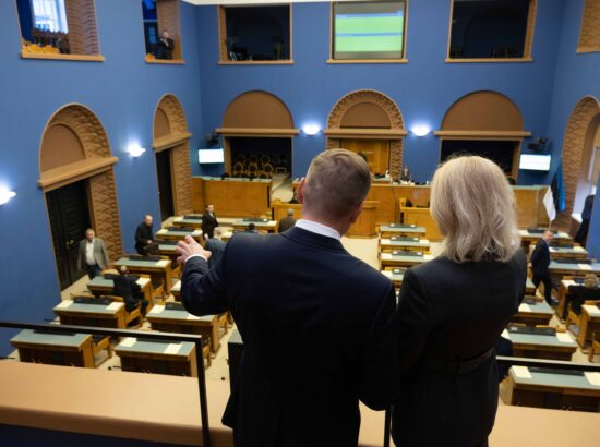 Ukraina parlamendi aseesimees Olena Kondratjuk ja Riigikogu aseesimees Hanno Pevkur