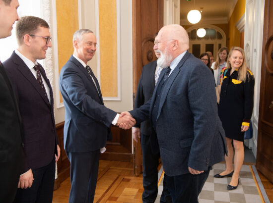 Euroopa Komisjoni asepresident Frans Timmermans ja Riigikogu esimees Jüri Ratas