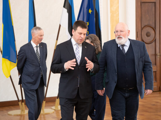 Riigikogu esimees Jüri Ratas ja Euroopa Komisjoni asepresident Frans Timmermans